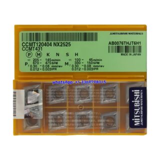 Original Mitsubishi CCMT120404-NX2525 NX2525 Carbide Insert - Diamond 80° | Steel (10 PCS)