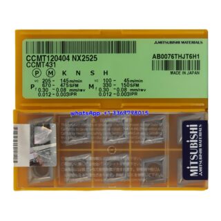 Original Mitsubishi CCMT120404-NX2525 NX2525 Carbide Insert - Diamond 80° | Steel (10 PCS)