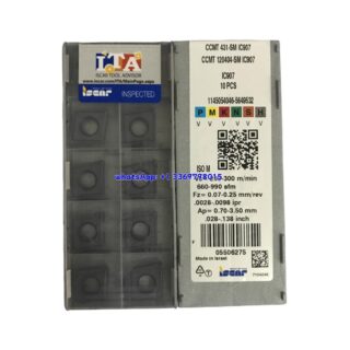 Original Iscar CCMT120404-SM IC907 Carbide Turning Insert - Diamond 80° | Stainless Steel & More (10 PCS)