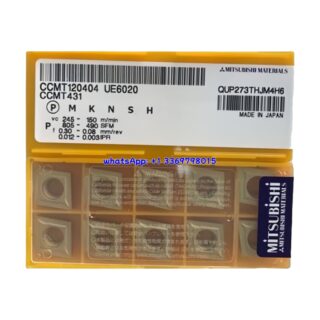 Original Mitsubishi CCMT120404 UE6020 Carbide Insert - Diamond 80° (10 PCS)