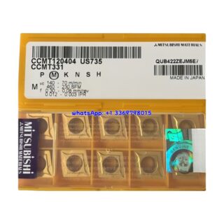 Original Mitsubishi CCMT120404 US735 Carbide Insert - Diamond 80° | Steel (10 PCS)