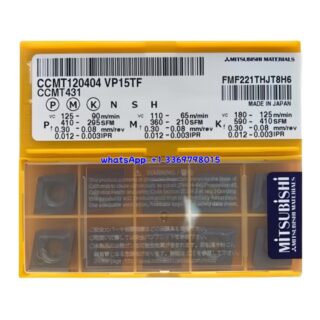 Original Mitsubishi CCMT120404 VP15TF Carbide Insert - Diamond 80° | Steel & More (10 PCS)