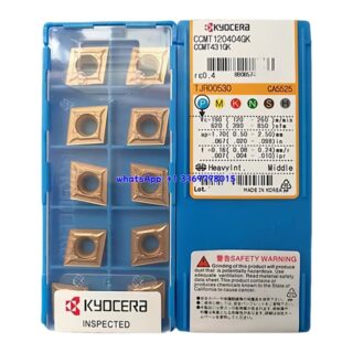 Original Kyocera CCMT120404GK CA5525 Carbide Insert - Diamond 80° | Steel (10 PCS)