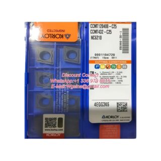 Original Korloy CCMT120408-C25 NC6210 Carbide Insert - Diamond 80°