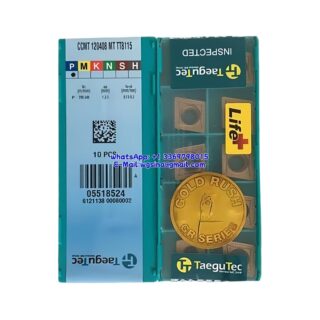 Original TaeguTec CCMT120408-MT TT8115 Carbide Insert - Diamond 80° (10 PCS)