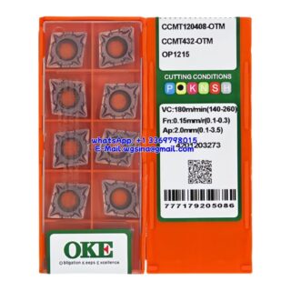 Original OKE CCMT120408-OTM OP1215 Carbide Insert - Diamond 80° (10 PCS)