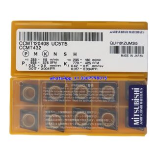 Original Mitsubishi CCMT120408 UC5115 Carbide Insert - Diamond 80° | Steel, Cast Iron (10 PCS)