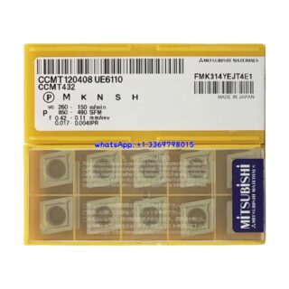 Original Mitsubishi CCMT120408 UE6110 Carbide Insert - Diamond 80° (10 PCS)
