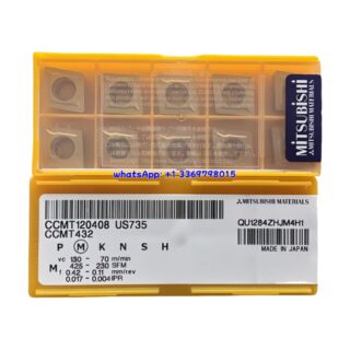 Original Mitsubishi CCMT120408 US735 Carbide Insert - Diamond 80° | Steel (10 PCS)