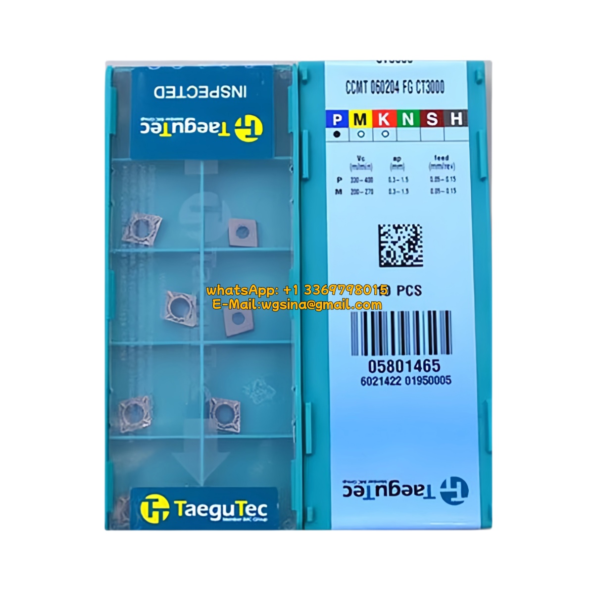 Taegutec 060204 CT3000 Carbide Insert | Steel & More (10 PCS)