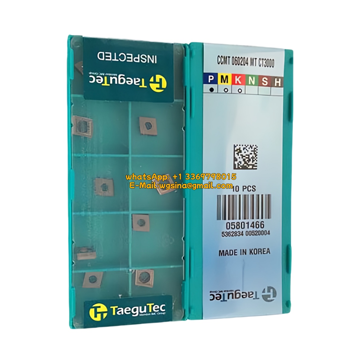 Taegutec 060204 CT3000 Carbide Insert | Steel & More (10 PCS)