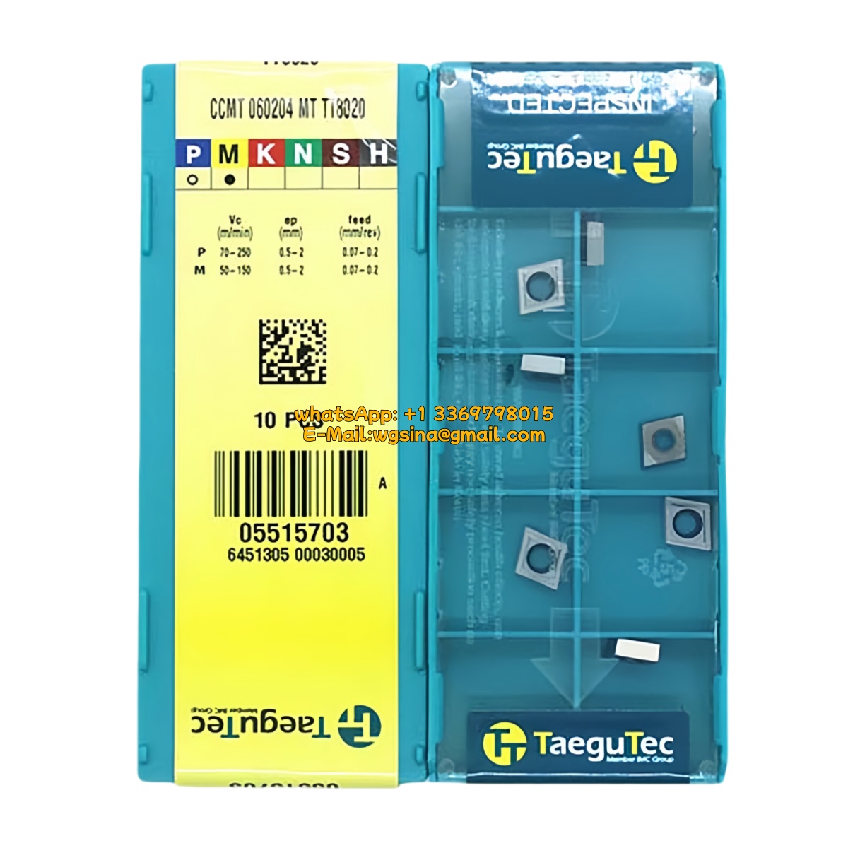 Taegutec 060204 TT8020 Carbide Insert | Steel & More (10 PCS)