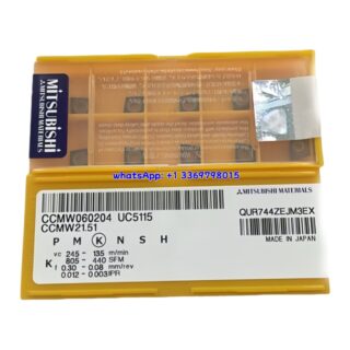 Original Mitsubishi CCMW060204 UC5115 Carbide Insert - Diamond 80° | Steel (10 PCS)