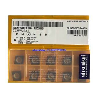 Original Mitsubishi CCMW09T304 UC5115 Carbide Insert - Diamond 80° | Steel (10 PCS)