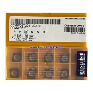 Original Mitsubishi CCMW09T304 UC5115 Carbide Insert - Diamond 80° | Steel & More (10 PCS)
