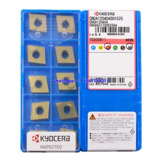 Original Kyocera CNGA120404S01225ME Carbide Insert - Diamond 80° (10 PCS) KBN25M CNGA120404S01225ME KBN25M