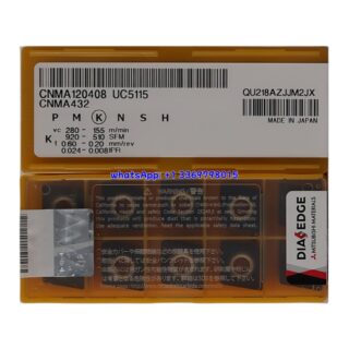 Original Mitsubishi CNMA120408 UC5115 Carbide Insert - Diamond 80° | Cast Iron (10 PCS)