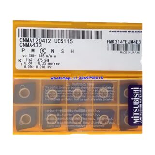 Original Mitsubishi CNMA120412 UC5115 Carbide Insert - Diamond 80° | Steel (10 PCS)