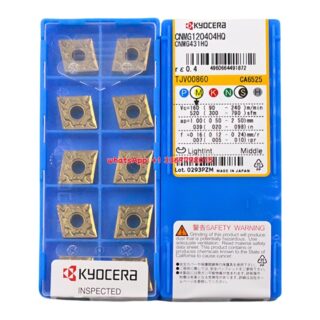 Original Kyocera CNMG120404-HQ CA6525 Carbide Insert - Diamond 80° | Steel (10 PCS)