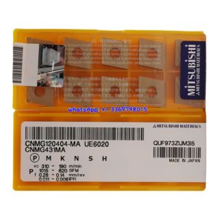 Original Mitsubishi CNMG120404-MA UE6020 Carbide Insert - Diamond 80° | Steel, Stainless Steel (10 PCS)