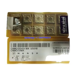 Original Mitsubishi CNMG120404-MA UE6110 Carbide Insert - Diamond 80° (10 PCS)