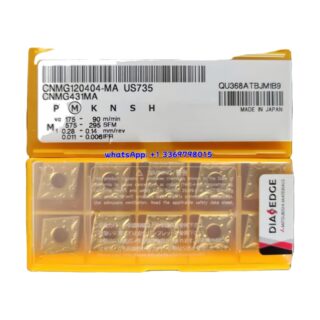 Original Mitsubishi CNMG120404-MA US735 Carbide Insert - Diamond 80° | Steel (10 PCS)