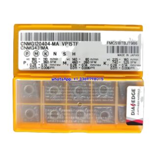 Original Mitsubishi CNMG120404-MA VP15TF Carbide Insert - Diamond 80° | Steel, Stainless Steel (10 PCS)