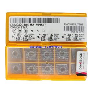 Original Mitsubishi CNMG120404-MA VP15TF Carbide Insert - Diamond 80° | Steel, Stainless Steel (10 PCS)