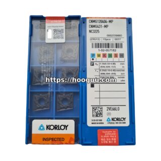 Original Korloy CNMG120404-MP NC3225 Carbide Turning Insert - Diamond 80° | Steel, Stainless Steel