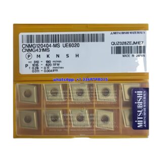 Original Mitsubishi CNMG120404-MS UE6020 Carbide Insert - Diamond 80° (10 PCS)