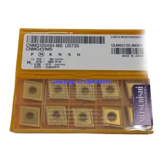 Original Mitsubishi CNMG120404-MS US735 Carbide Insert - Diamond 80° | Steel (10 PCS)