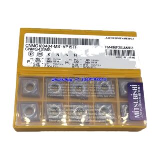 Original Mitsubishi CNMG120404-MS VP15TF Carbide Insert - Diamond 80° | Steel, Stainless Steel (10 PCS)