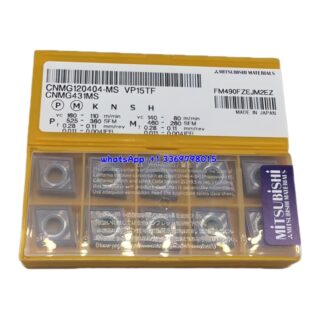Original Mitsubishi CNMG120404-MS VP15TF Carbide Insert - Diamond 80° | Steel (10 PCS)