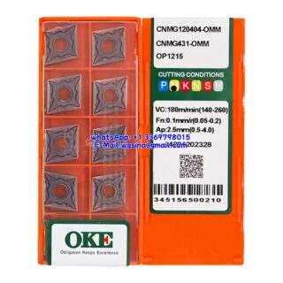 Original OKE CNMG120404-OMM OP1215 Carbide Insert - Diamond 80° (10 PCS)