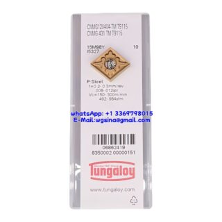 Original Tungaloy CNMG120404-TM-T9115 T9115 Carbide Insert - Diamond 80° | Steel (10 PCS)