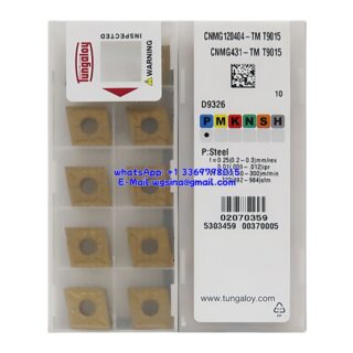 Original Tungaloy CNMG120404-TM T9025 Carbide Insert - Diamond 80° (10 PCS)