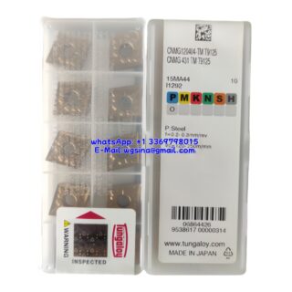 Original Tungaloy CNMG120404-TM T9125 Carbide Insert - Diamond 80° | Steel (10 PCS)