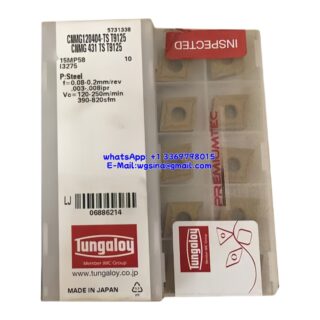 Original Tungaloy CNMG120404-TS T9125 Carbide Insert - Diamond 80° | Steel (10 PCS)