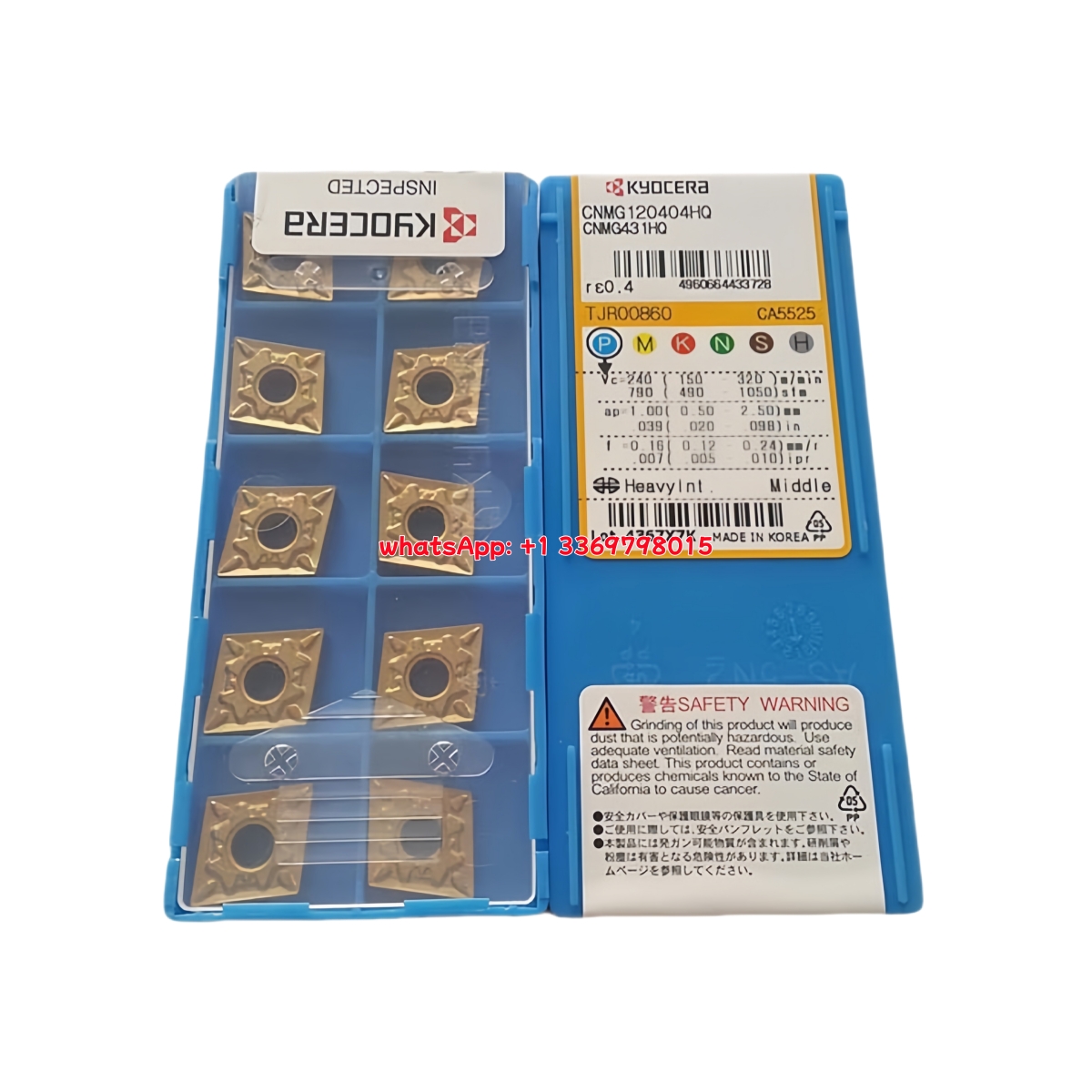 Kyocera CNMG120404HQ CA5525 Carbide Insert - Diamond 80° | Steel & More (10 PCS)