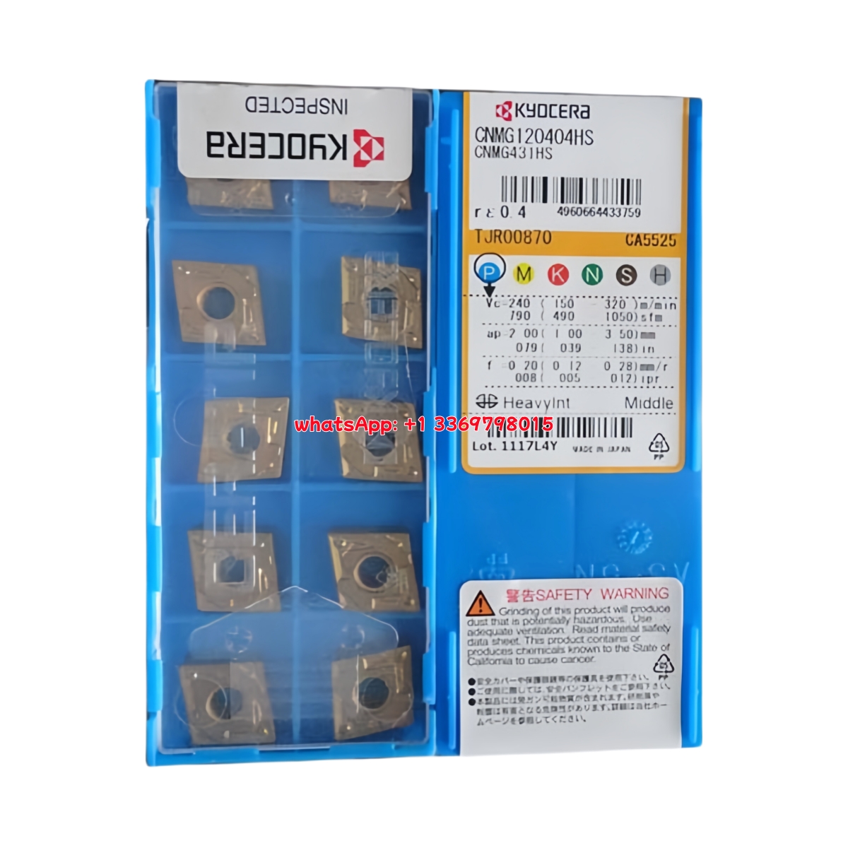 Kyocera CNMG120404HS CA5525 Carbide Insert - Diamond 80° | Steel & More (10 PCS)