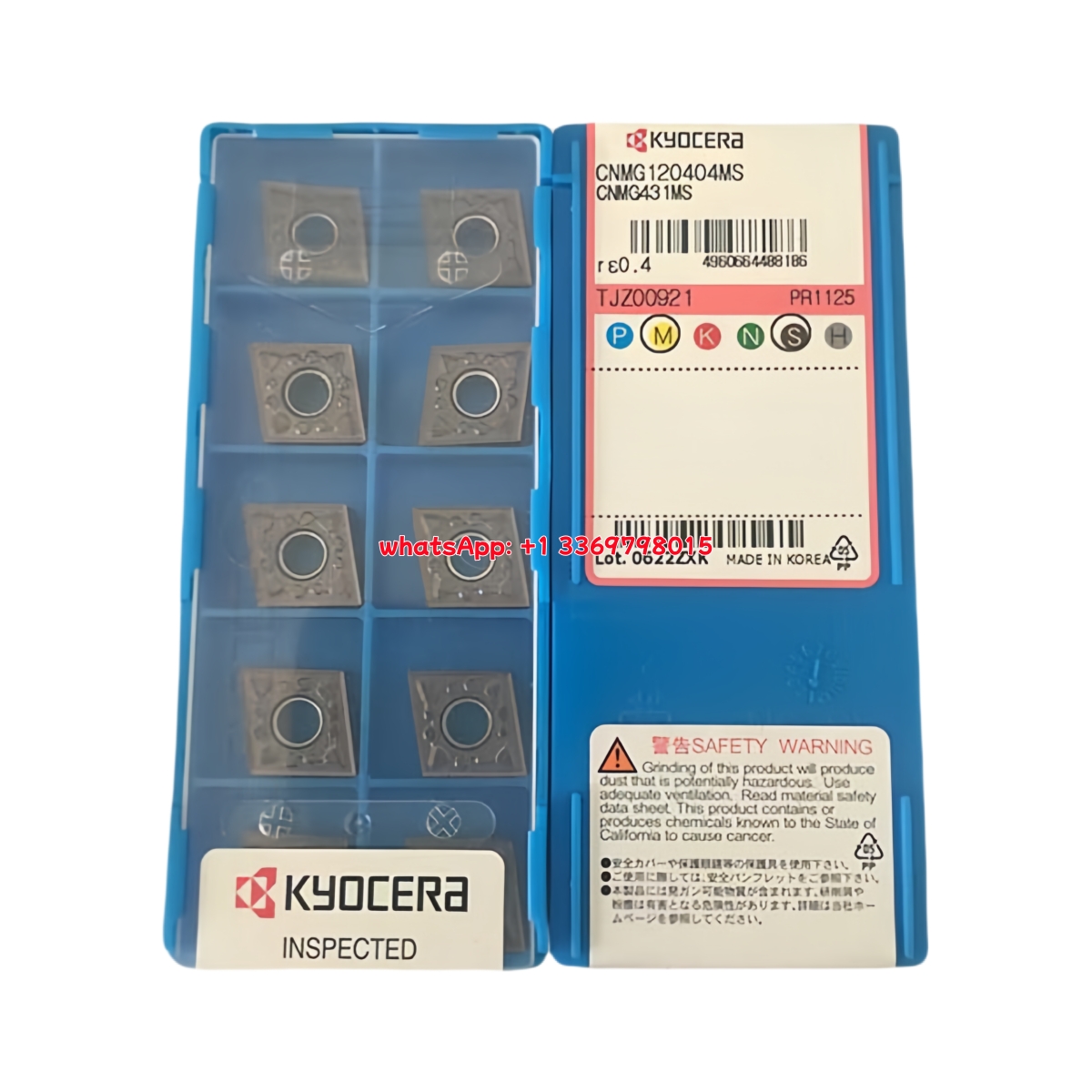 Kyocera CNMG120404MS PR1125 Carbide Insert - Diamond 80° | Steel & More (10 PCS)