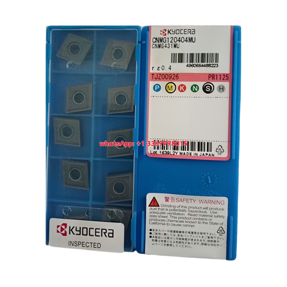 Kyocera CNMG120404MU PR1125 Carbide Insert - Diamond 80° | Steel & More (10 PCS)