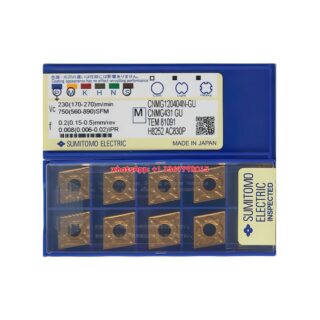 Original Sumitomo CNMG120404N-GU AC830P Carbide Insert - Diamond 80° | Steel (10 PCS)