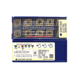 Original Sumitomo CNMG120404N-UX AC410K Carbide Insert - Diamond 80° (10 PCS)