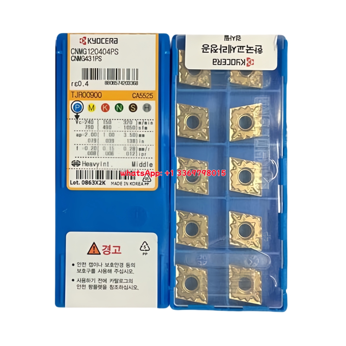 Kyocera CNMG120404PS CA5525 Carbide Insert - Diamond 80° | Steel & More (10 PCS)