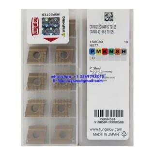 Original Tungaloy CNMG120404R-S T9125 Carbide Insert - Diamond 80° | Steel (10 PCS)