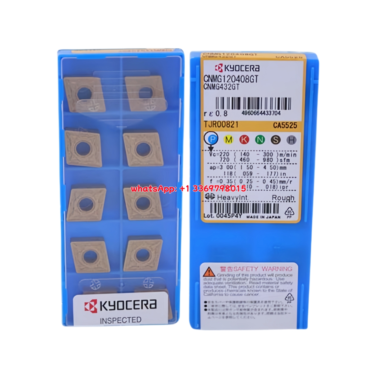 Kyocera CNMG120408-GT CA5525 Carbide Insert - Diamond 80° | Steel (10 PCS)