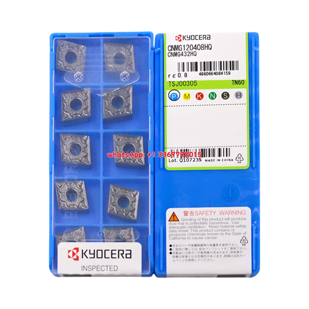 Kyocera CNMG120408-HQ Carbide Insert - Diamond 80° (10 PCS)