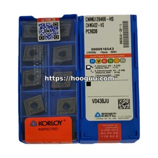 Original Korloy CNMG120408-HS PC9030 Carbide Turning Insert - Diamond 80° | Steel, Stainless Steel