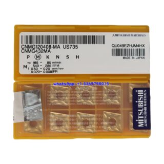 Original Mitsubishi CNMG120408-MA-US735 US735 Carbide Insert - Diamond 80° | Steel (10 PCS)